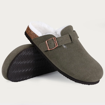 Forrow | Orthopedic Fur-Lined Suede Clogs