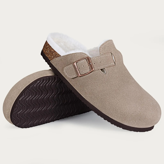 Forrow | Orthopedic Fur-Lined Suede Clogs