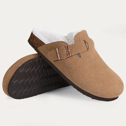 Forrow | Orthopedic Fur-Lined Suede Clogs
