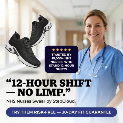 StepCloud PRO – 12-Hour Comfort Trainers for All-Day Foot, Knee & Back Pain Relief