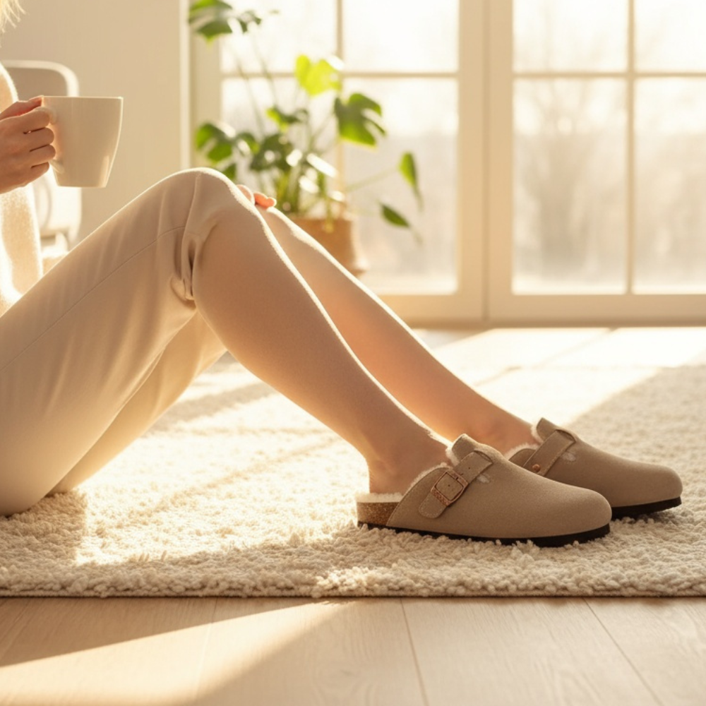Forrow | Orthopedic Fur-Lined Suede Clogs