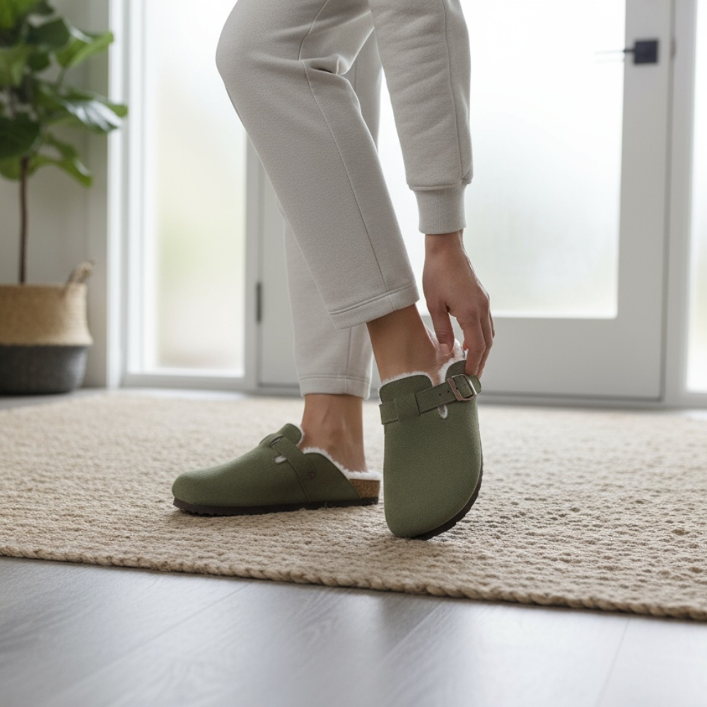 Forrow | Orthopedic Fur-Lined Suede Clogs
