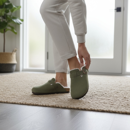 Forrow | Orthopedic Fur-Lined Suede Clogs