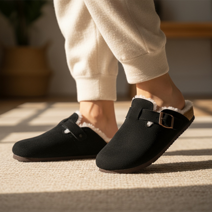 Forrow | Orthopedic Fur-Lined Suede Clogs