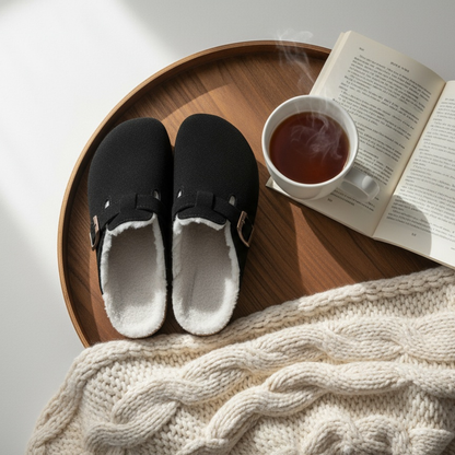 Forrow | Orthopedic Fur-Lined Suede Clogs
