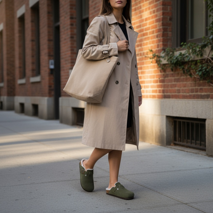 Forrow | Orthopedic Fur-Lined Suede Clogs