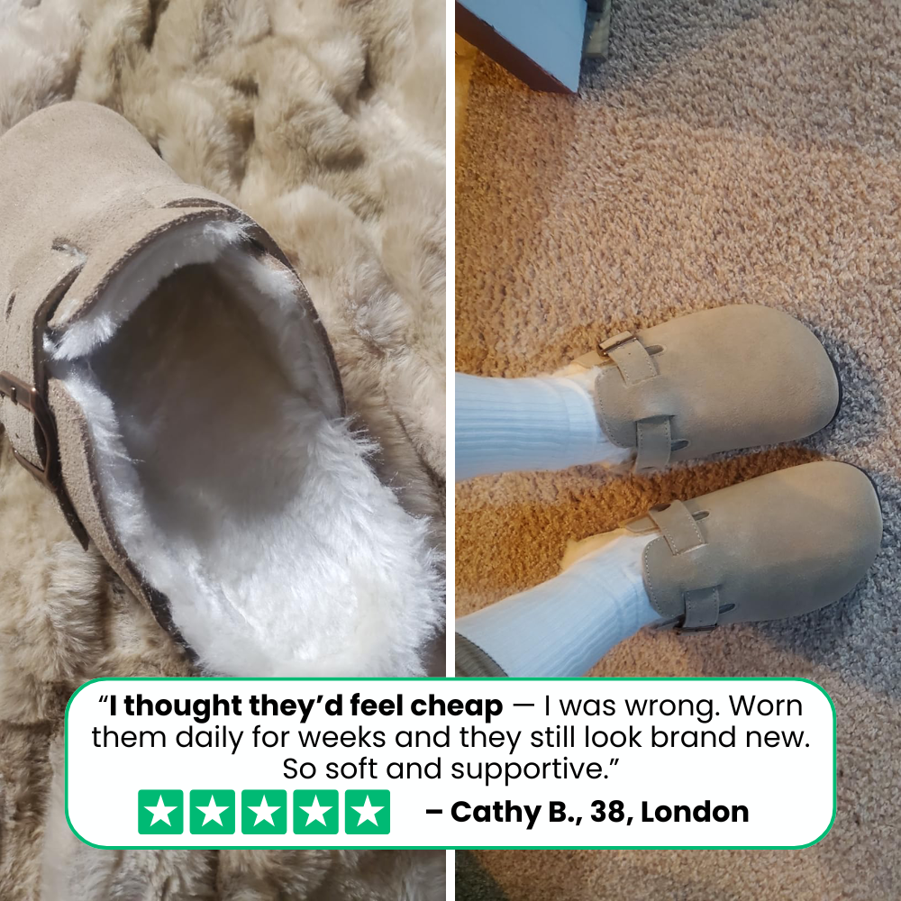 Forrow | Orthopedic Fur-Lined Suede Clogs