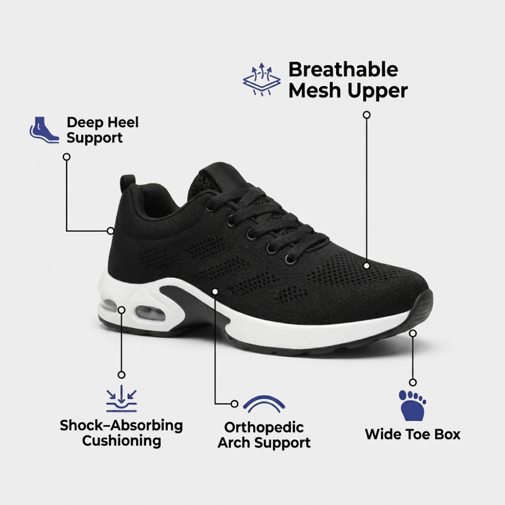 StepCloud PRO – 12-Hour Comfort Trainers for All-Day Foot, Knee & Back Pain Relief