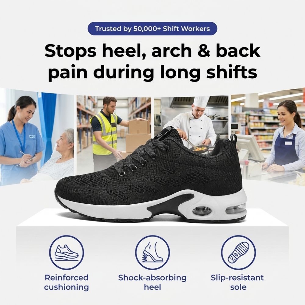 StepCloud PRO – 12-Hour Comfort Trainers for All-Day Foot, Knee & Back Pain Relief