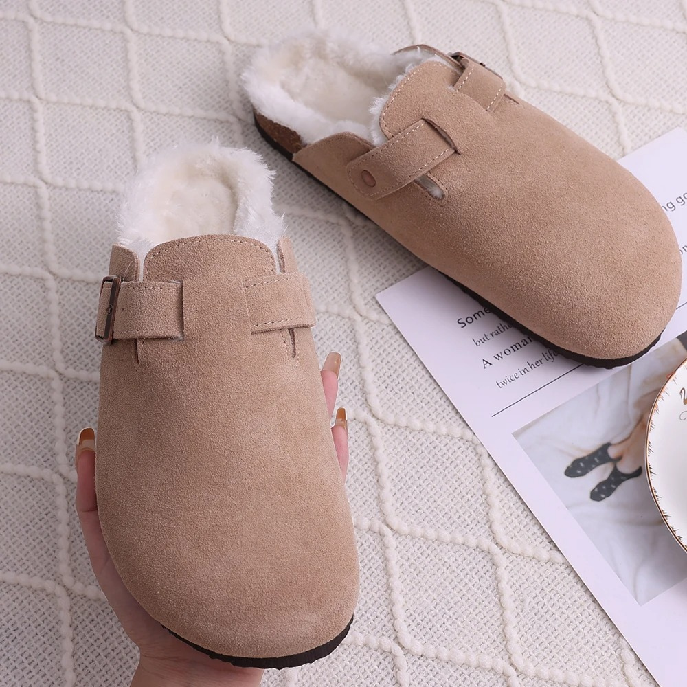Forrow | Orthopedic Fur-Lined Suede Clogs
