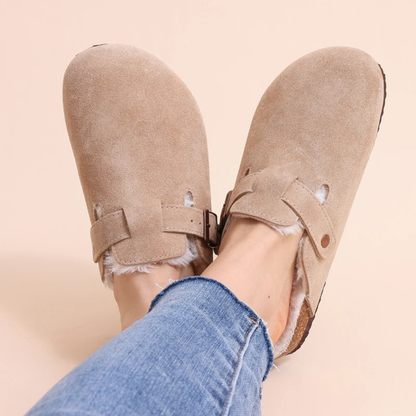 Forrow | Orthopedic Fur-Lined Suede Clogs