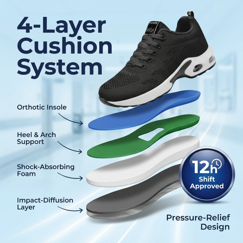 StepCloud PRO – 12-Hour Comfort Trainers for All-Day Foot, Knee & Back Pain Relief