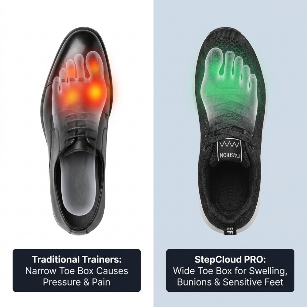 StepCloud PRO – 12-Hour Comfort Trainers for All-Day Foot, Knee & Back Pain Relief