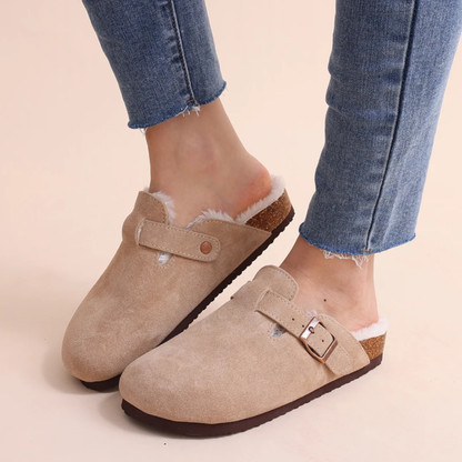 Forrow | Orthopedic Fur-Lined Suede Clogs