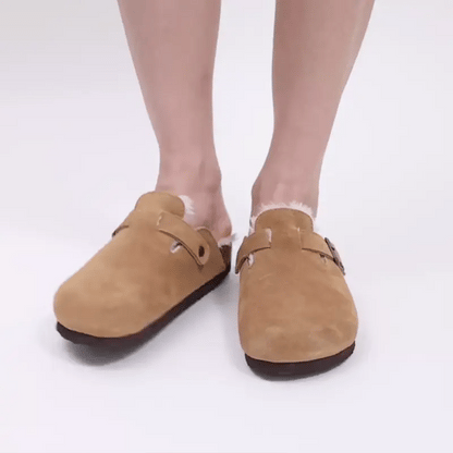 Forrow | Orthopedic Fur-Lined Suede Clogs