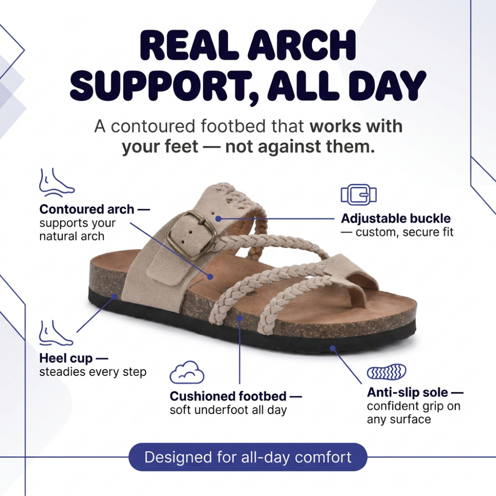 Aria | Braided Orthopedic Sandals